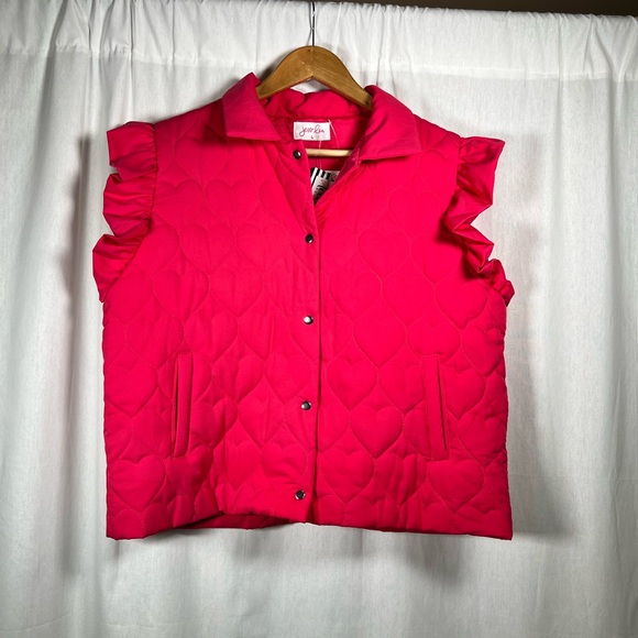 Jams World Pink Ruffled Button Down Shirt - Picture 1 of 1